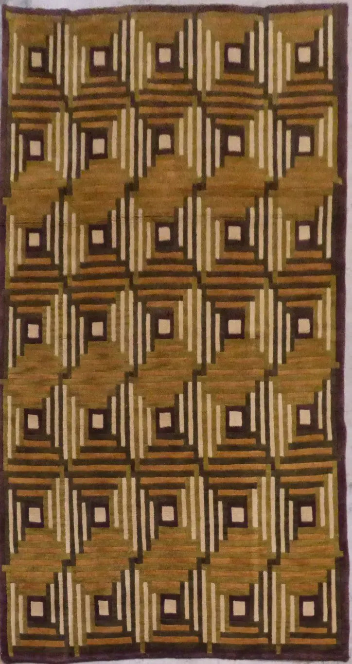 One Of The Kind Indian Modern Design Rug 5'0" X 8'0"